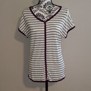 Shop basic shirt small womens striped blouse